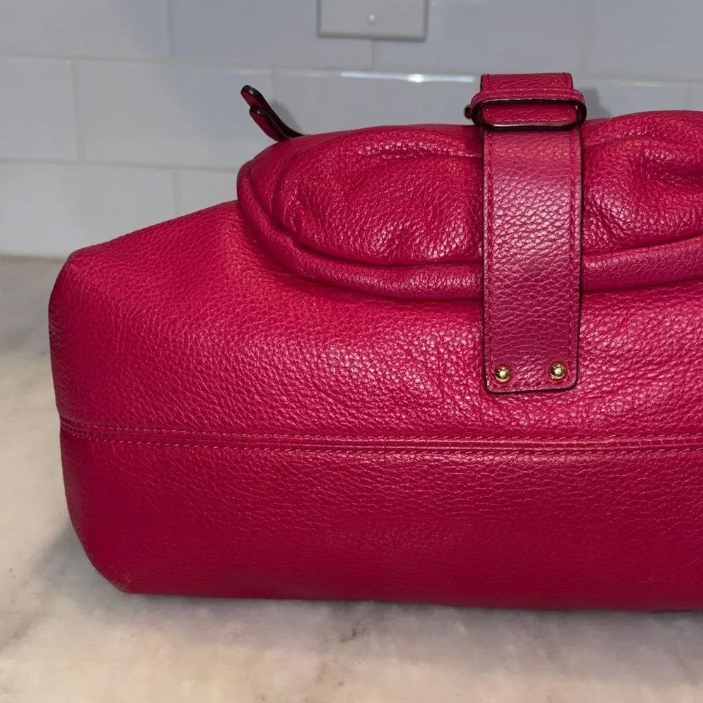 Michael Kors Bag Purse Handbag Leather Hobo Soft Pebbled Austin Pink Shoulder - Picture 9 of 16
